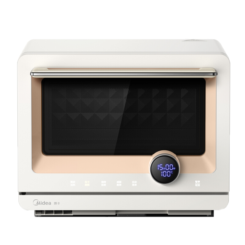 美的(Midea)mini微蒸烤一体机 不锈钢微波炉电蒸箱电烤箱多功能 变频大火力脱脂减盐蒸烤PG2010W