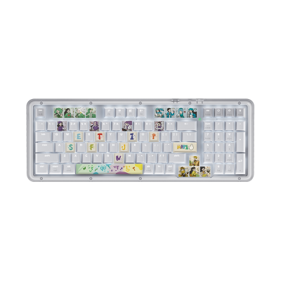 罗技(Logitech)K98M琥珀系列机械键盘无线蓝牙双模AI客制化热插拔gasket结构游戏办公98键盘 白色