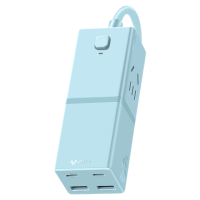 公牛(bull)GNV-MC1670S+MC1003S浅海蓝67w小电舱分体离式快充头桌面办公接线板usb多功能排插插排