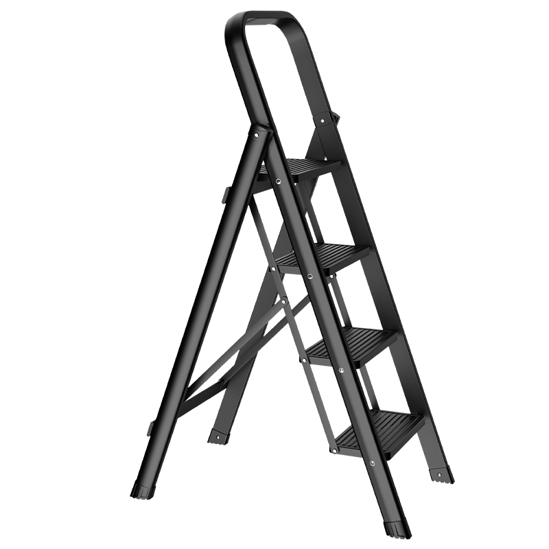 奥鹏梯子家用折叠加厚楼梯多功能收缩人字梯轻便四五步登高梯小梯凳