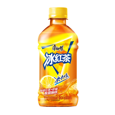 康师傅 冰红茶柠檬味330ml*12瓶整箱装 解渴饮品 饮料