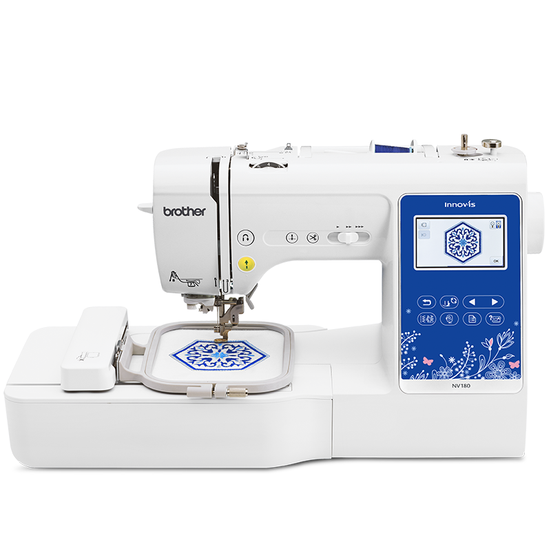 日本兄弟绣花机M370家用电脑缝纫绣花一体机多功能绣字机带锁边官方标配