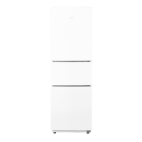 美的(Midea)精致存储三门三温区白色租房家用小冰箱三开门大容量中门软冷冻节能省电低音MR-223TE
