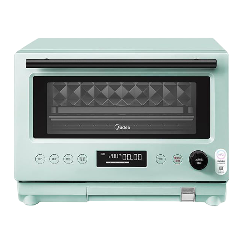 美的(Midea) PG2311W变频微波炉电烤箱 直喷蒸汽 海量云食谱 立体烘烤 微蒸烤一体机 23L 智能家电淡雅绿