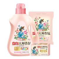 立白大师香氛洗衣强效去污洗衣液2kg+洗衣粉350g+洗衣皂208g