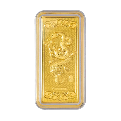 如意金砖0.2g灵蛇献瑞黄金金砖足金999