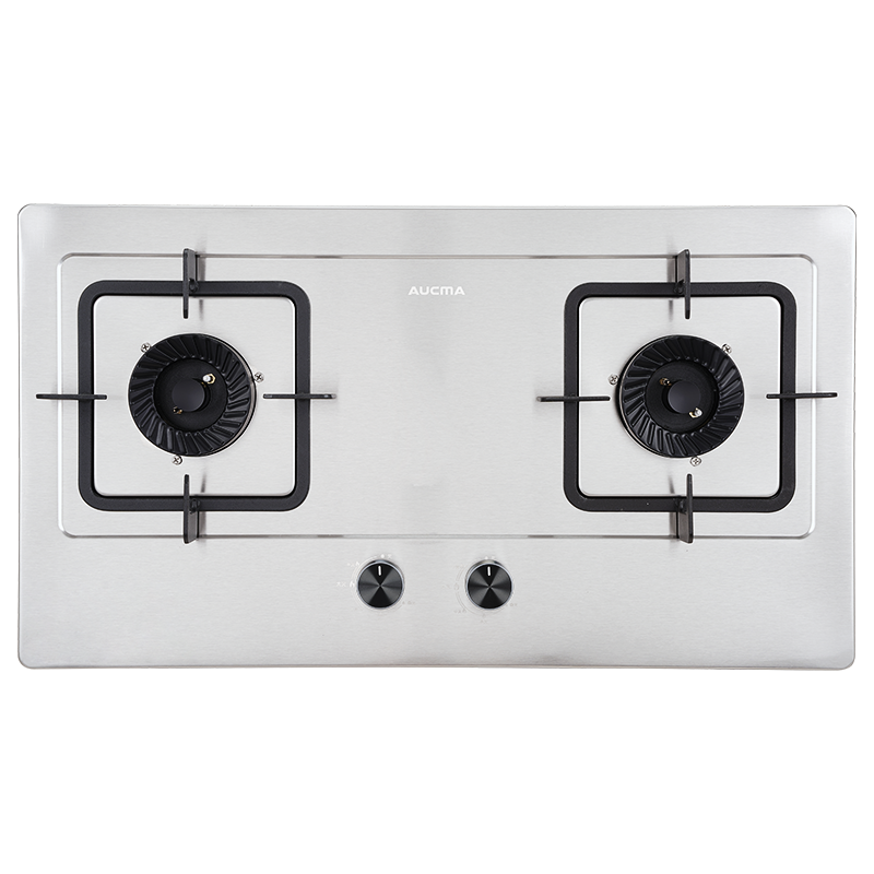 澳柯玛(AUCMA)燃气灶JZT-3D025G 双灶台嵌入式两用 一级能效 5.2KW大火力 不锈钢灶台 天然气