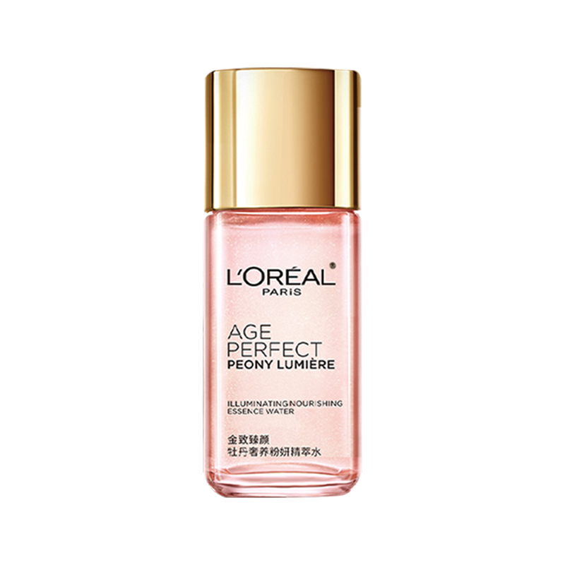 欧莱雅(LOREAL)金致臻颜牡丹奢养粉妍精萃水65ml*2提亮滋润紧致女士爽肤水化妆水保湿水