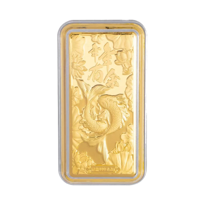 如意金砖0.2g年年有余黄金金砖足金999