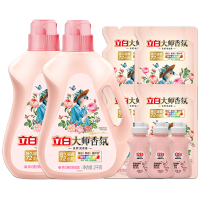 立白大师香氛洗衣液套装去渍2kg*2瓶+500g*4袋+80g*3瓶