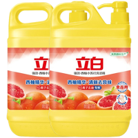 立白洗洁精强效去油污冷水不伤手家用厨房西柚洗洁精1kg*2瓶