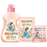 立白洗衣液去渍留香玫瑰香洗衣液1kg*1瓶+500g*1袋+100g*2袋
