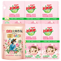 立白大师香氛洗衣液100g*1袋+好爸爸樱花洗衣液100g*5袋