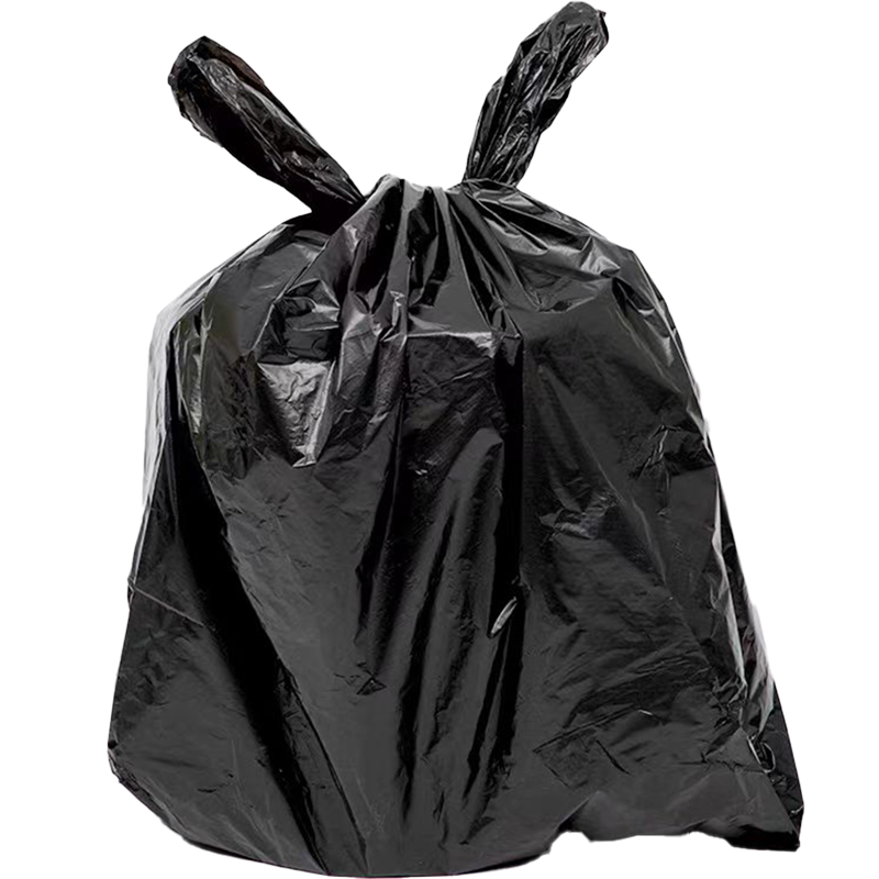 定制大垃圾袋商用大号黑色酒店环卫物业大码平口餐饮特厚大桶塑料袋平口垃圾袋3.3丝45*55cm1个