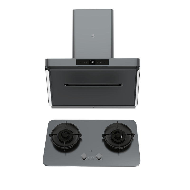 小米(MI)米家抽油烟机净烟机P1 烟灶套装 侧吸智能空气净化吸油烟机家用变频大吸力燃气灶MJ04CY(天然气)