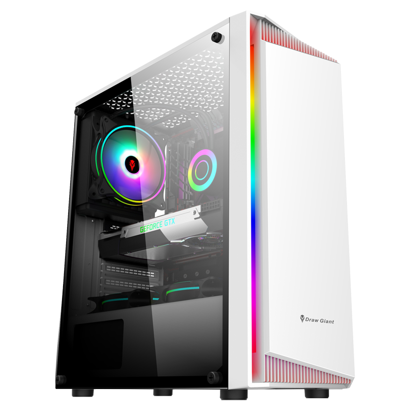 铭能i9级十二核E5-2673V3/RX580 8G独显/32G内存/512G固态 台式电脑 台式机 DIY组装机 电脑主机 组装电脑 家用办公组装机商务游戏电脑台式+27英寸整机