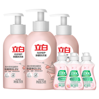 立白洗衣液清新祛异味去血渍内衣专护洗衣液250g*3瓶+80g*3瓶