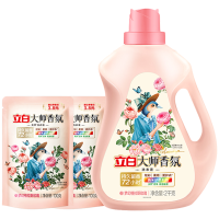 立白洗衣精华液柔顺大师香氛洗衣液2kg*1瓶+100g*2袋