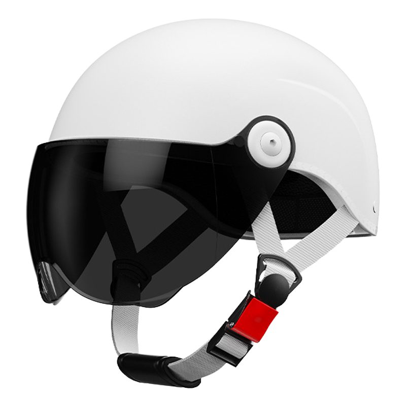 A3新国标3C认证电动摩托车头盔电瓶车头盔男女士夏季防晒冬季安全帽四季通用3C认证-灰色[短透明]AXK官方旗舰正品