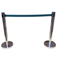 高100cm护栏警示柱伸缩围栏 201不锈钢立柱拉伸5米