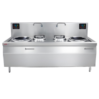 电磁双炒双温炒灶2000*1000*800+400mm/380V/50HZ/15Kw*2