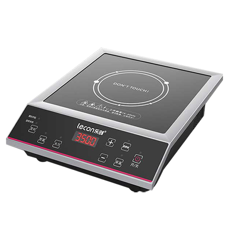 Lecon/乐创商用电磁炉不锈钢机身商用电磁炉凹面平面大功率3500W工业炉炒炉灶饭店煲汤炒菜平面灶-L15