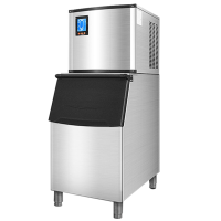 lecon/乐创 制冰机大型商用奶茶店设备 全自动小型冰块制作机方冰 250KG M2-SF138-156冰格 水冷