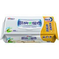 心相印厨房湿巾纸清洁去油去污餐厅专用湿纸巾40片*1包XJB040+P1