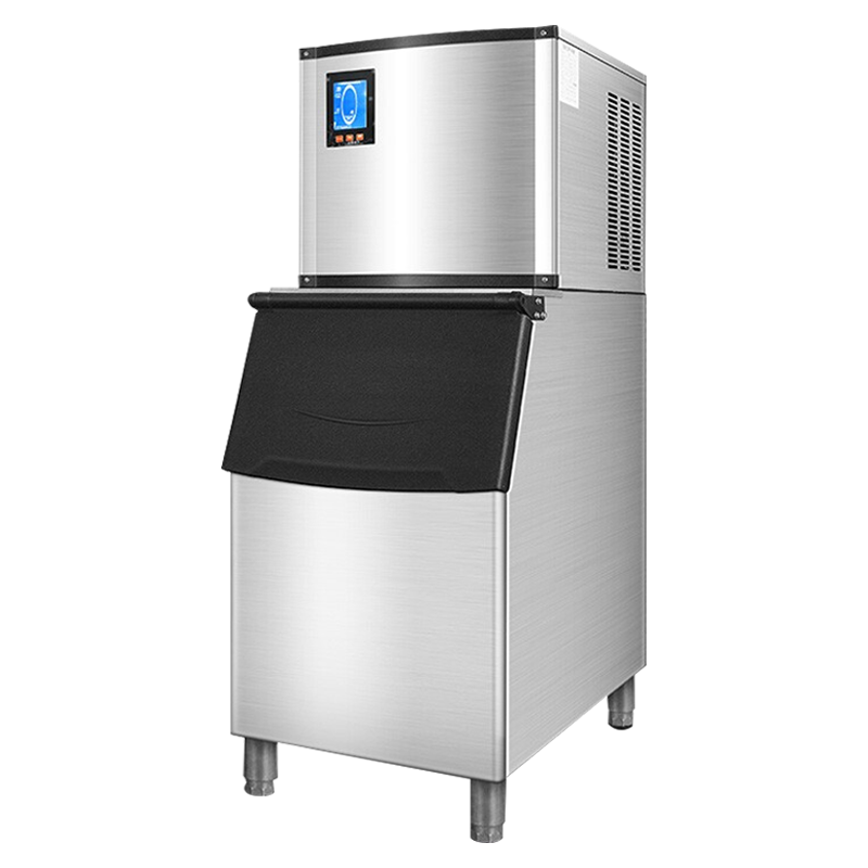 乐创(lecon)商用制冰机 奶茶店大型智能全自动大容量冰块家用造冰机设备全套[380KG 产量-252冰格-分体]水冷