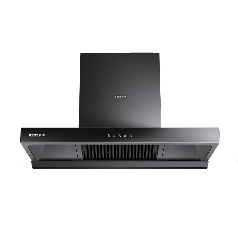 百得(BEST)华帝出品欧式家用抽油烟机E120 22立方吸力 T型顶吸式 一级能效 自动清洗 家用脱排热炫洗单烟机