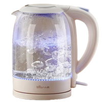 小熊电水壶1.7L家用大容量加厚高硼硅玻璃电热水壶ZDH-A17L1