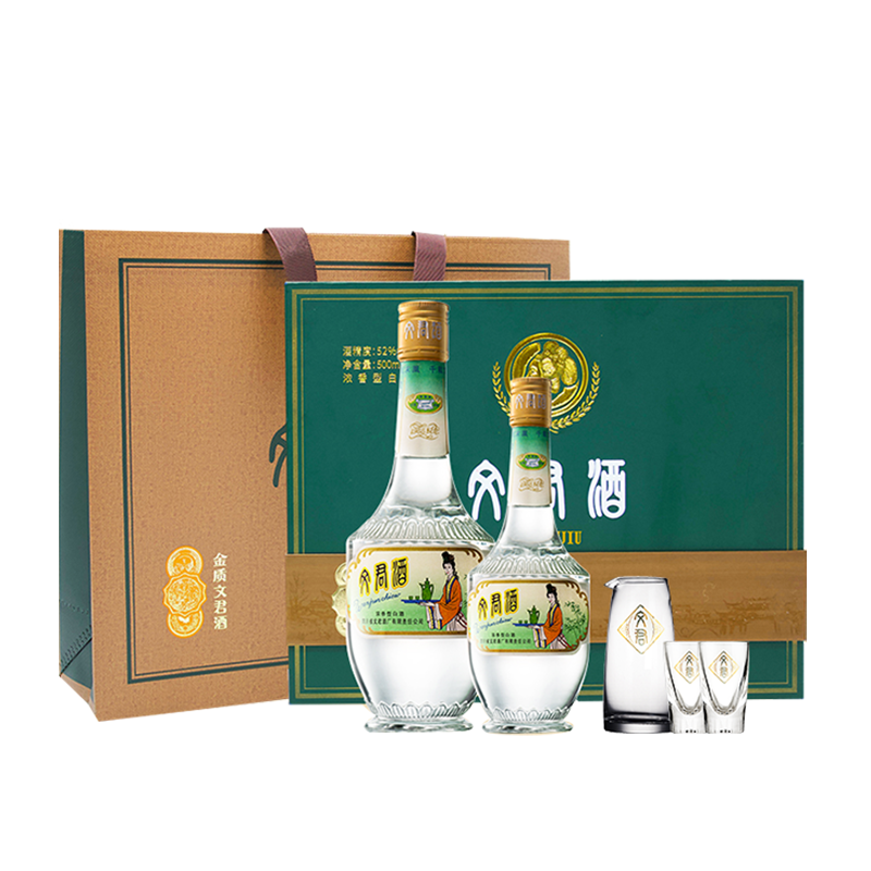 文君酒 白酒 金质文君1988复刻礼盒 52度 浓香型500+260ml礼盒装 送礼宴请收藏剑南春集团
