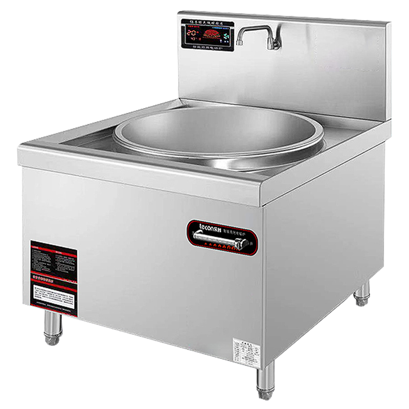 lecon/乐创 商用电磁炉大锅灶大功率20KW 饭店厨房食堂炒炉电灶台 380V/30KW 100CM