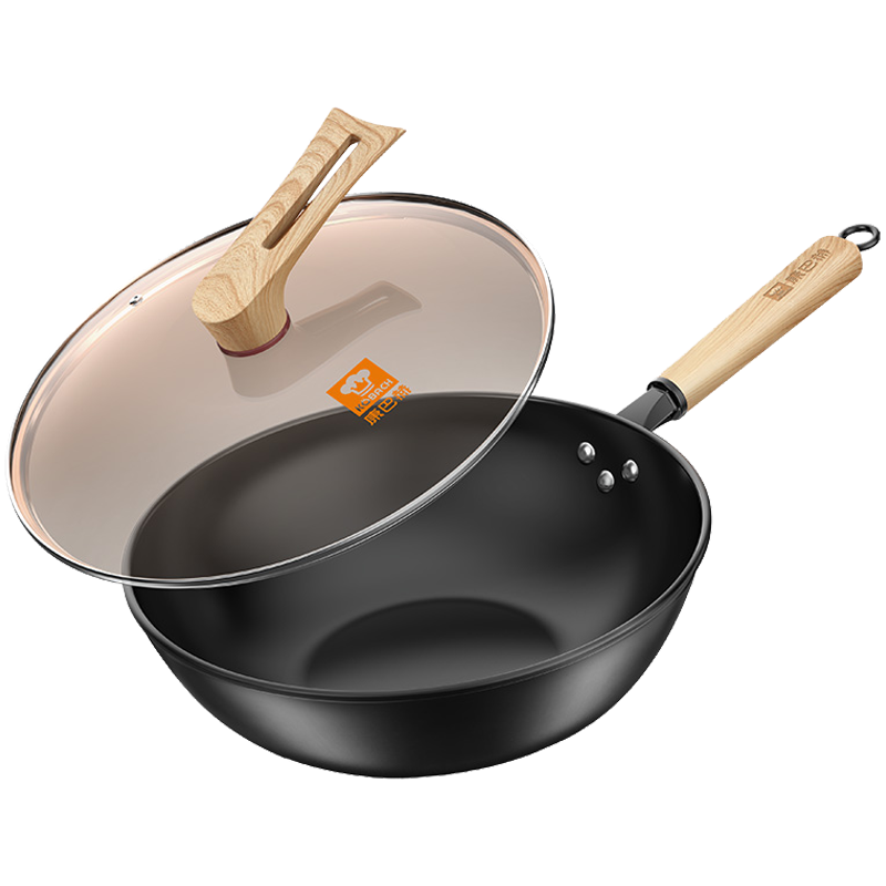 康巴赫炒锅32cm匠心无涂层铁锅精铁炒菜锅电磁炉燃气灶KGZ-C32T