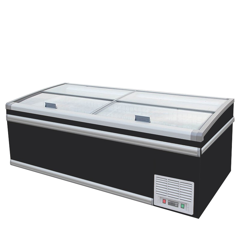 乐创(lecon)商用超市组合岛柜卧式冰柜超大容量冰箱冷冻柜保鲜双温展示柜 1450x870x880MM