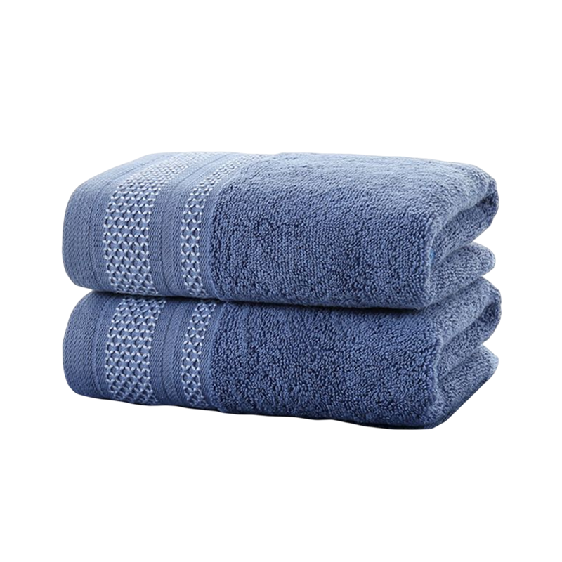 安居先森超柔瞬吸水五星级酒店长绒棉毛巾一往情深34*76cm 蓝色