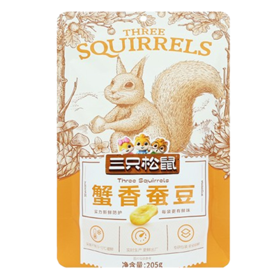 三只松鼠蟹香蚕豆休闲零食特产炒货蟹香蚕豆205g*10袋