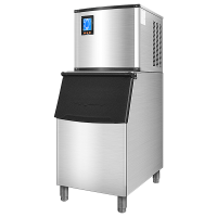 lecon/乐创 制冰机大型商用奶茶店设备 全自动小型冰块制作机方冰 300KG M2-SF138-182冰格 水冷