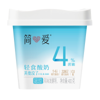 简爱酸奶 400g轻食0%*3桶+400g轻食4%*3桶(3-7天内顺丰冷链发货)