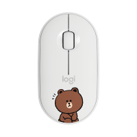 罗技(Logitech) LOGITECH PEBBLE无线鼠标-布朗熊