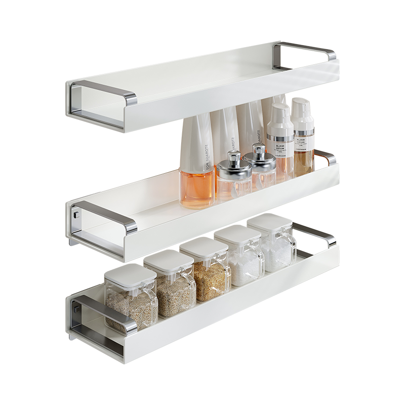 厨房三层碗架不锈钢沥水收纳多功能台面刀架放盘碟置物架7180