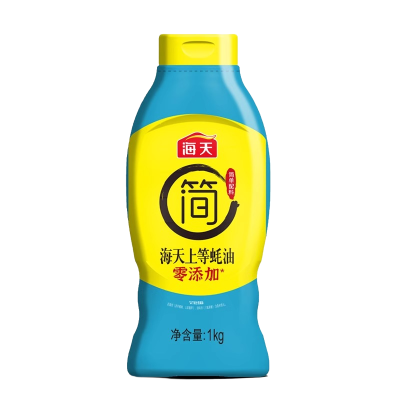 海天简上等蚝油600g挤挤装零添加耗油提鲜增味腌制火锅蘸酱料蚝汁