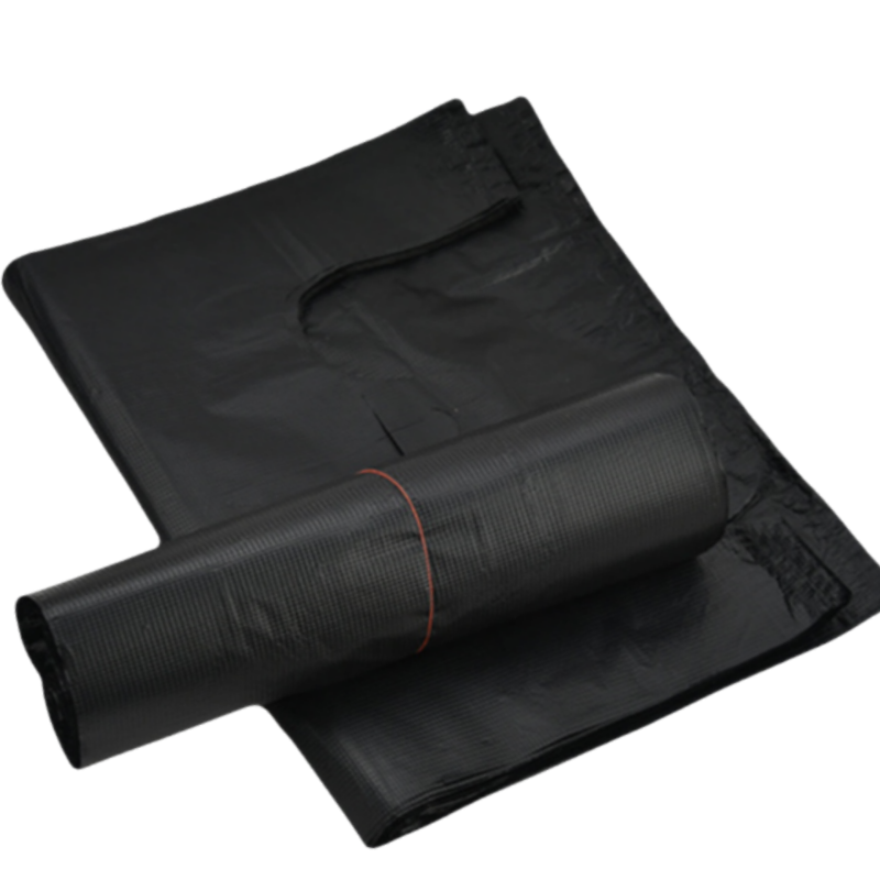 迈援 黑色手提背心式垃圾袋 经济款32*52cm 50只 组