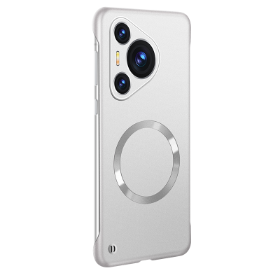 KONEL 适用于华为p70闪电磁吸手机壳p70pro/pro+金属质感无边框防摔防滑防指纹手汗手机保护套