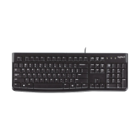 罗技(Logitech)K120 有线薄膜键盘笔记本台式机电脑 商务办公家用游戏 USB接口通用防水舒适耐用 黑色