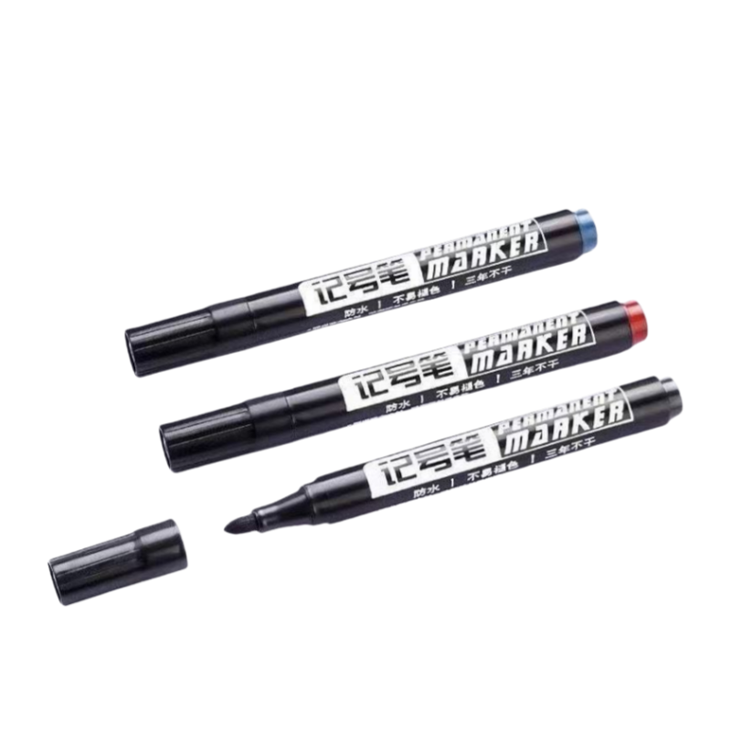 SCHNOFRAK记号笔油性防水速干耐用物流快递家居工作标识纤维单头标记号笔10支装