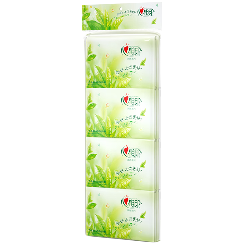 心相印皮夹纸手帕纸茶语便携式面巾纸3层8包*3条W910