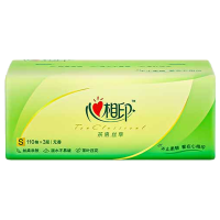 心相印抽纸茶语丝享家用3层110抽*2包二十四DT15110