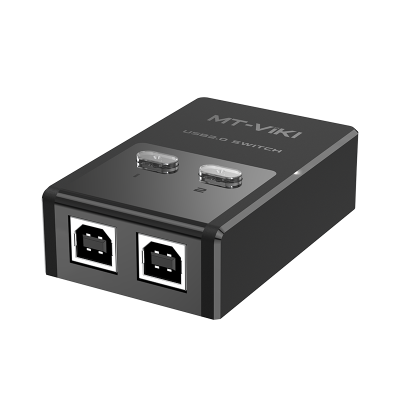 迈拓维矩MT-SW221-CH usb打印机共享器2口自动二进一出打印切换器2进1出 配线
