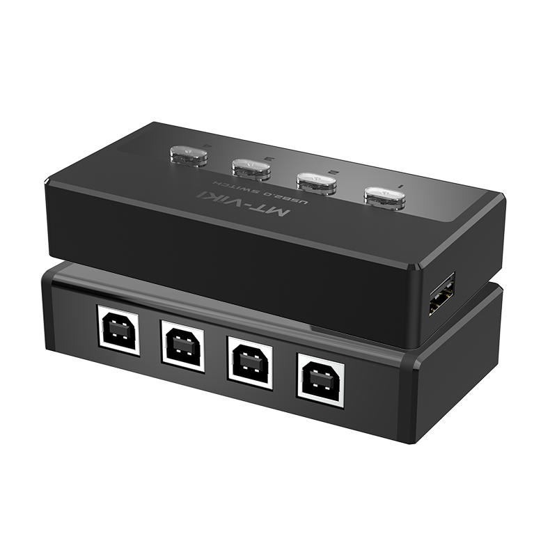 迈拓维矩 MT-SW241-CH usb打印机共享器4口自动四进一出打印切换器4进1出 配线